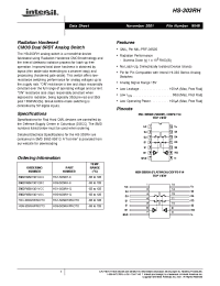 Datasheet HS-303RH manufacturer Intersil