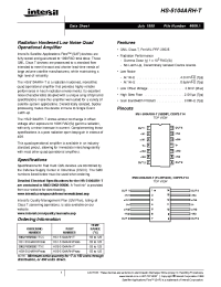 Datasheet HS-5104ARH-T manufacturer Intersil