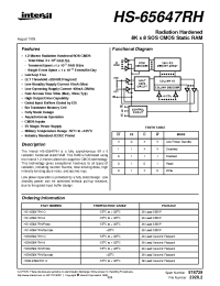 Datasheet HS-65647RH manufacturer Intersil