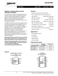 Datasheet HS7B-2510RH-Q manufacturer Intersil