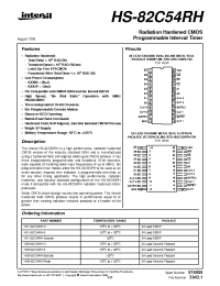 Datasheet HS9-82C54RH-8 manufacturer Intersil