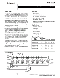 Datasheet HSP43881-20 manufacturer Intersil