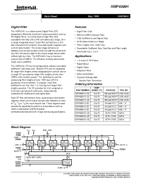 Datasheet HSP43891-25 manufacturer Intersil