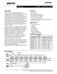 Datasheet HSP43891VC-20 manufacturer Intersil