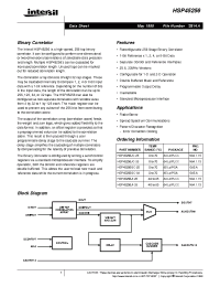 Datasheet HSP45256JC-33 manufacturer Intersil