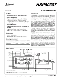 Datasheet HSP50307SC manufacturer Intersil