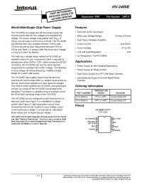 Datasheet HV-2405E manufacturer Intersil