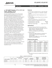 Datasheet ICL3207ECP manufacturer Intersil