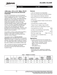 Datasheet ICL3225IAZ manufacturer Intersil