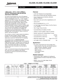 Datasheet ICL3226CA-T manufacturer Intersil