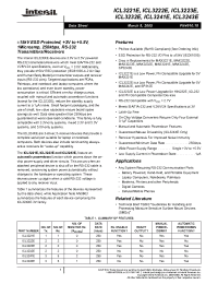 Datasheet ICL3241ECB-T manufacturer Intersil