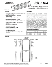 Datasheet ICL7104-16 manufacturer Intersil