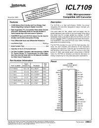 Datasheet ICL7109CPL manufacturer Intersil