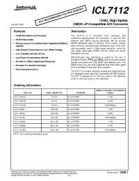 Datasheet ICL7112LMDL manufacturer Intersil