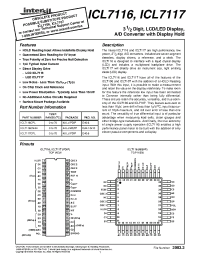 Datasheet ICL7116C manufacturer Intersil