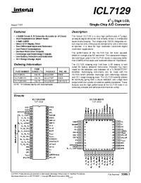 Datasheet ICL7129 manufacturer Intersil