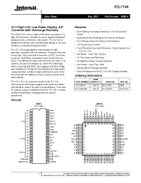 Datasheet ICL7136C manufacturer Intersil