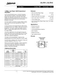 Datasheet ICL7612A manufacturer Intersil