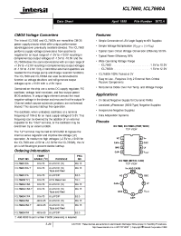 Datasheet ICL7660 manufacturer Intersil