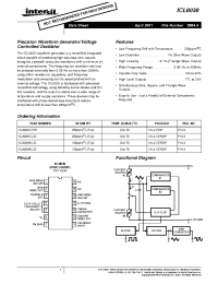 Datasheet ICL8038BM производства Intersil