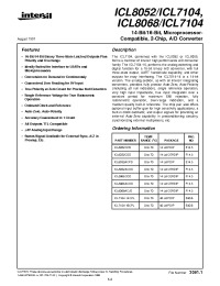 Datasheet ICL8052ACDD manufacturer Intersil