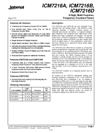 Datasheet ICM7216D manufacturer Intersil