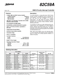 Datasheet ID82C59A manufacturer Intersil