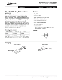 Datasheet IRF9530 manufacturer Intersil
