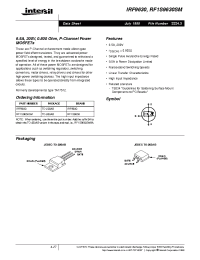 Datasheet IRF9630 manufacturer Intersil