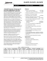 Datasheet ISL81487E manufacturer Intersil