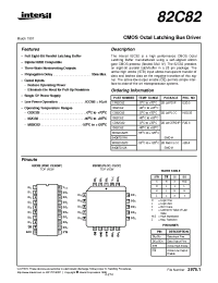 Datasheet MD82C82B manufacturer Intersil