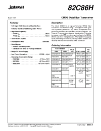 Datasheet MR82C86H-5B manufacturer Intersil