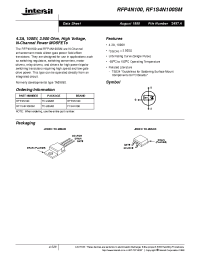 Datasheet RF1S4N100SM manufacturer Intersil