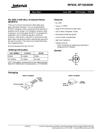 Datasheet RF1S630SM manufacturer Intersil