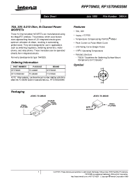 Datasheet RF1S70N03SM manufacturer Intersil