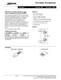 Datasheet RF3S49092SM manufacturer Intersil