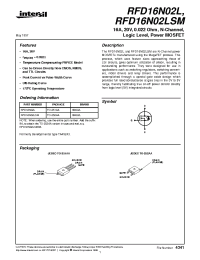 Datasheet RFD16N02 manufacturer Intersil