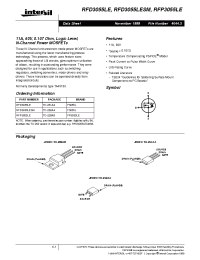 Datasheet RFD3055LESM manufacturer Intersil