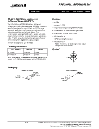 Datasheet RFD3N08 manufacturer Intersil