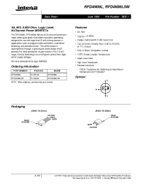 Datasheet RFD4N06L manufacturer Intersil