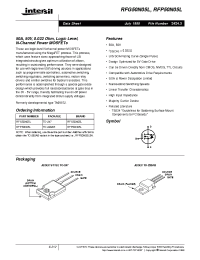 Datasheet RFG50N05L manufacturer Intersil
