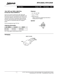 Datasheet RFH12N35 manufacturer Intersil