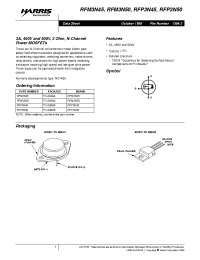 Datasheet RFM3N45 manufacturer Intersil