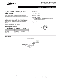 Datasheet RFP4N06 manufacturer Intersil