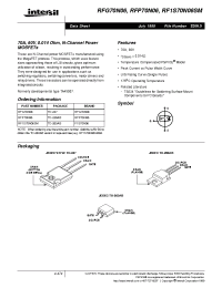 Datasheet RFP70N06 manufacturer Intersil