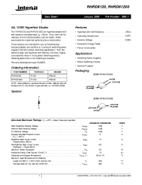 Datasheet RHRD6120S manufacturer Intersil