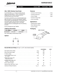 Datasheet RURH30100CC manufacturer Intersil