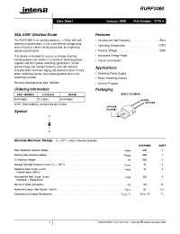 Datasheet RURP3060 производства Intersil
