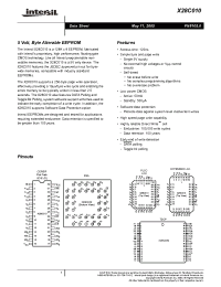 Datasheet X28C010DMB-15 manufacturer Intersil