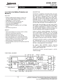 Datasheet X3100V28 manufacturer Intersil